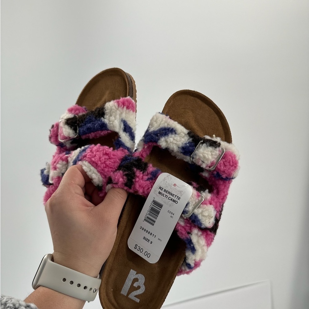 R2 Bernette Multi Camo Slides Size 9 & 10 NEW